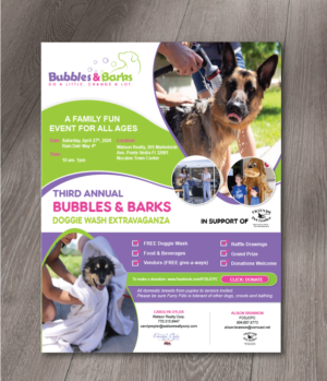 3rd Annual Bubbles & Barks Fundraiser | Flyer Design by alex989