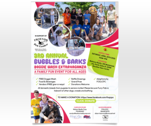 3rd Annual Bubbles & Barks Fundraiser | Design de Flyer par Luniere Designs