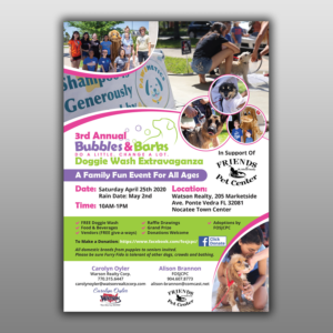 3rd Annual Bubbles & Barks Fundraiser | Diseño de Flyer por pinterferenc86