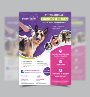 3rd Annual Bubbles & Barks Fundraiser | Diseño de Flyer por vcreatived