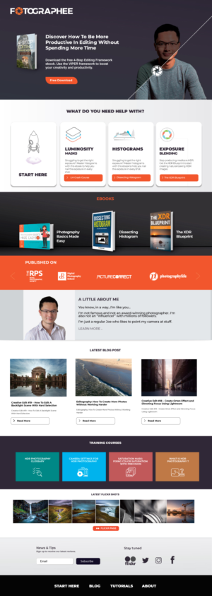 Photography blog homepage design | Web-Design von 10Design