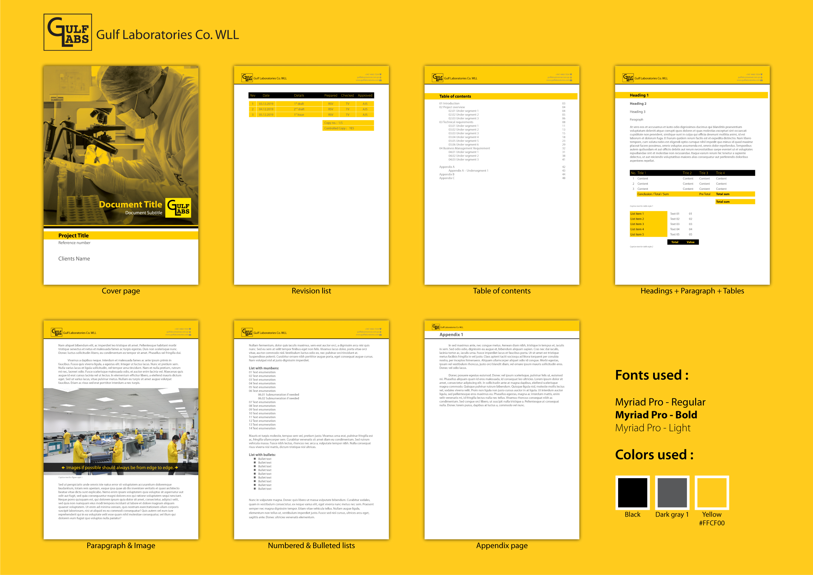Word Template Design by Gellert Fulop for Gulf Laboratories | Design #23184313