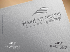 Hair extensions by kelly Murfet  | Diseño de Logo por Atvento Graphics