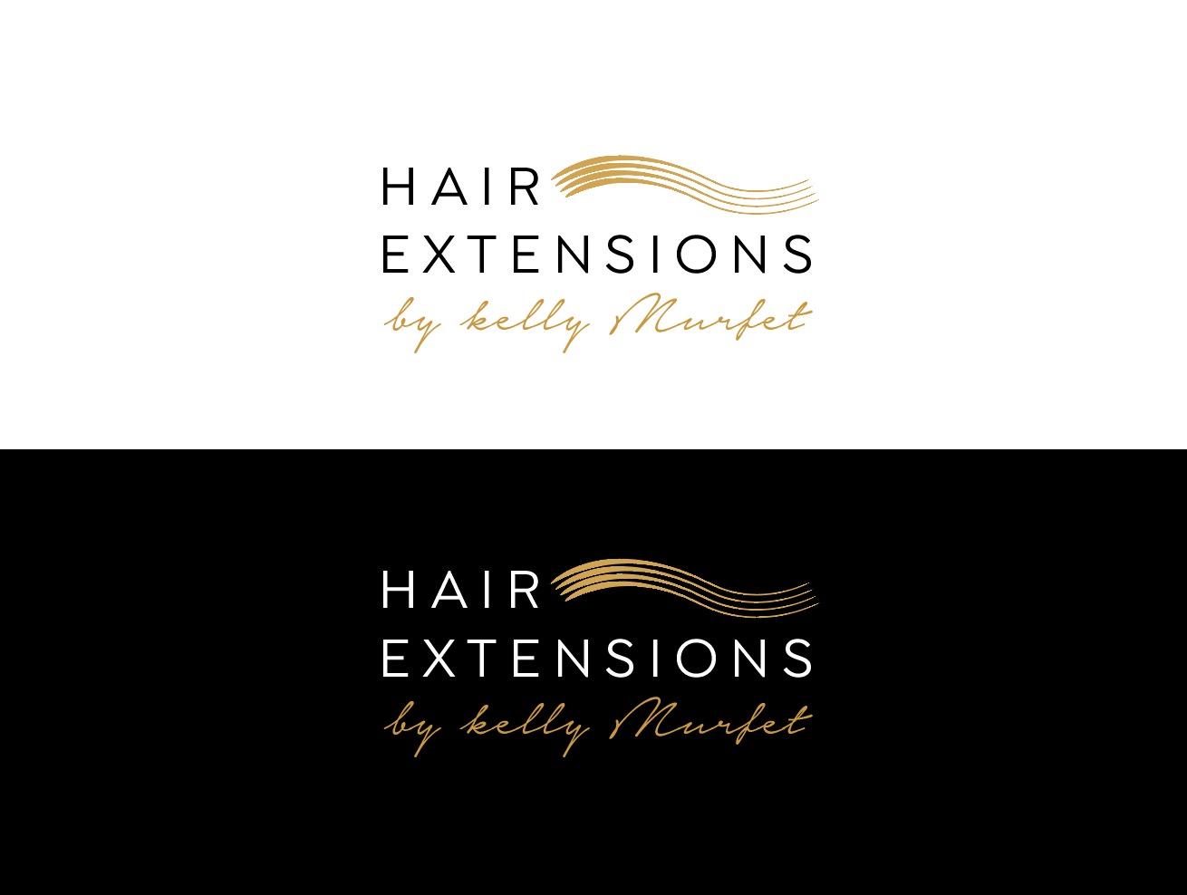 Logo Design by wonderland for Hair extensions by kelly Murfet  | Design #23176397