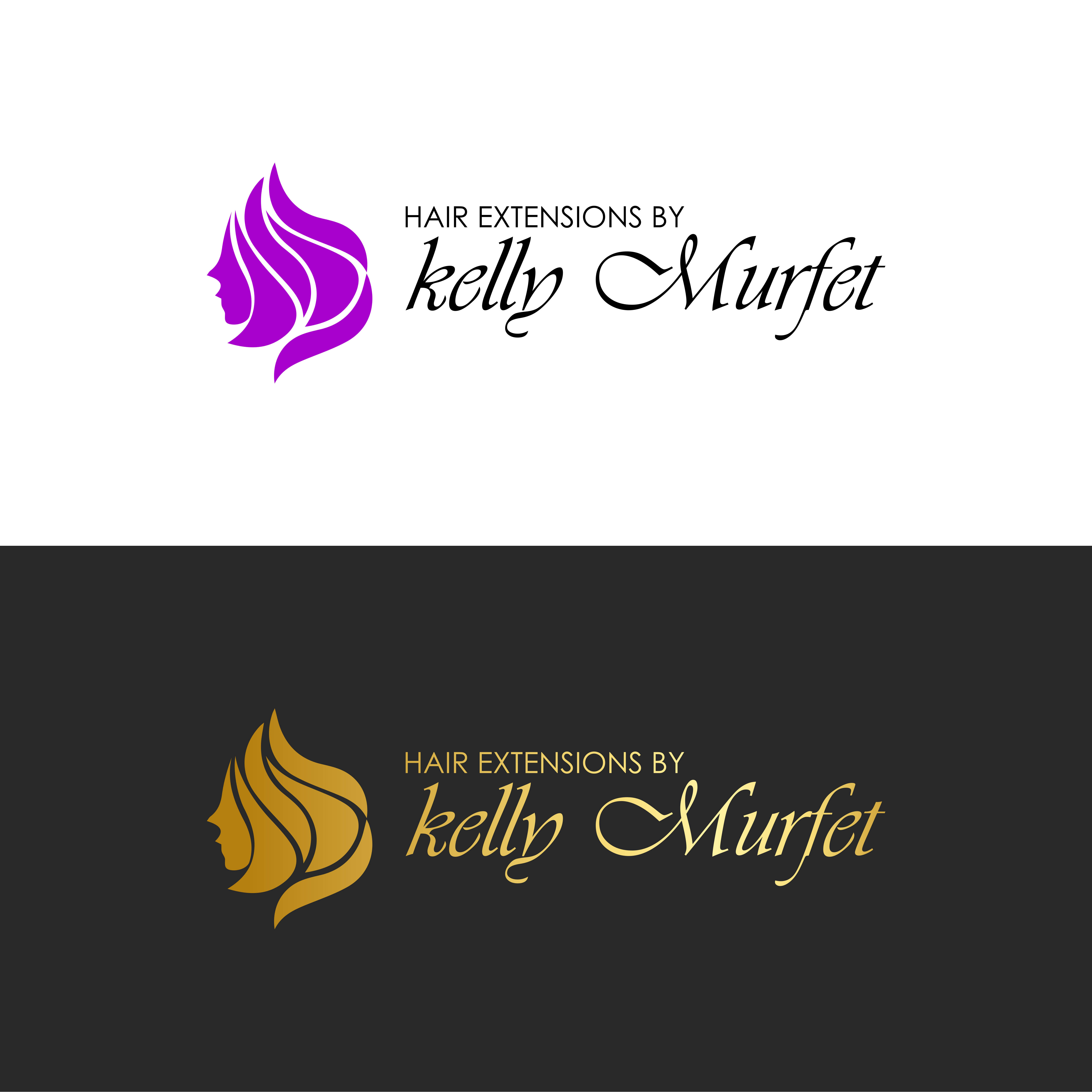 Logo Design by Muhammad Saaed for Hair extensions by kelly Murfet  | Design #23175901