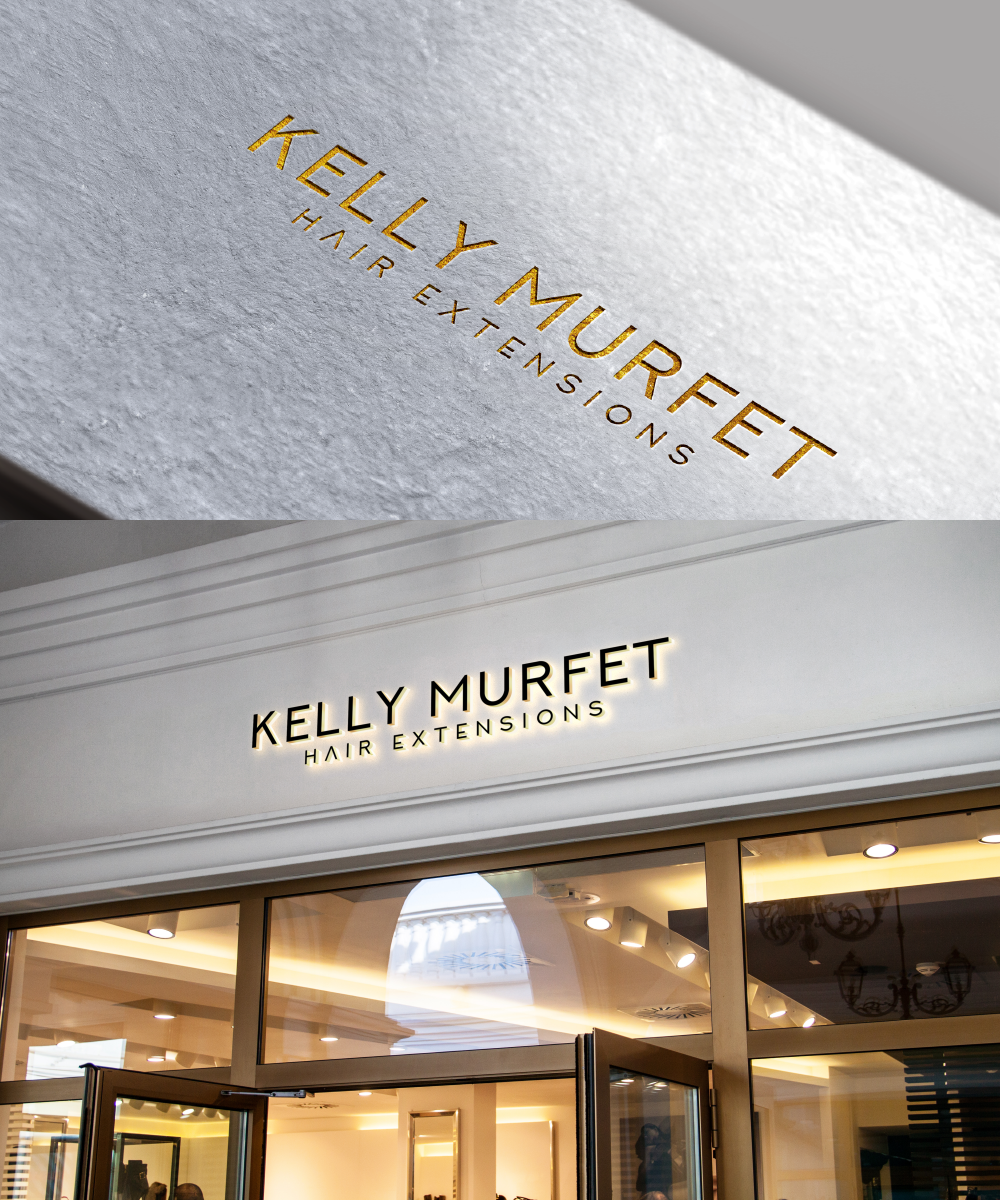 Logo Design by P-95 for Hair extensions by kelly Murfet  | Design #23187096