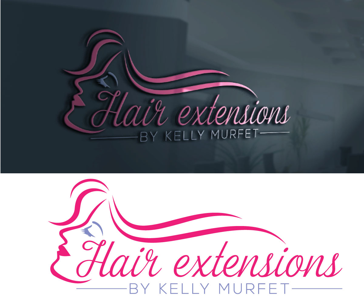 Logo Design by dobobed for Hair extensions by kelly Murfet  | Design #23181419