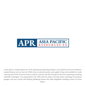 APR in larger font, with Asia Pacific Resources eg. underneath.  | Logo Design by R.design