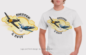 Messerschmidt and Spitfire Acrobatic Skydiving Team Emblem  | Design de T-shirt par Hana