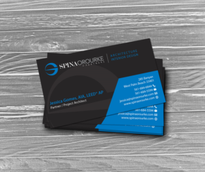 Business Card Makeover. Recreate a sleek modern design for our business card.  | Business Card Design by MDesign
