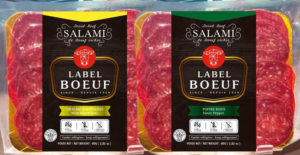 LABEL DESIGN FOR A BEEF SALAMI BRAND 