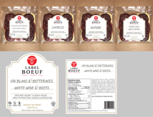 LABEL DESIGN FOR A BEEF SALAMI BRAND  | Label Design by cosmicline