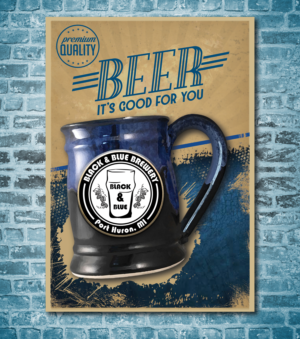 Poster Design by SAI DESIGNS for Black & Blue Brewery | Design: #23202423