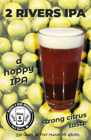 Poster Design by Millie Attwater for Black & Blue Brewery | Design: #23258845