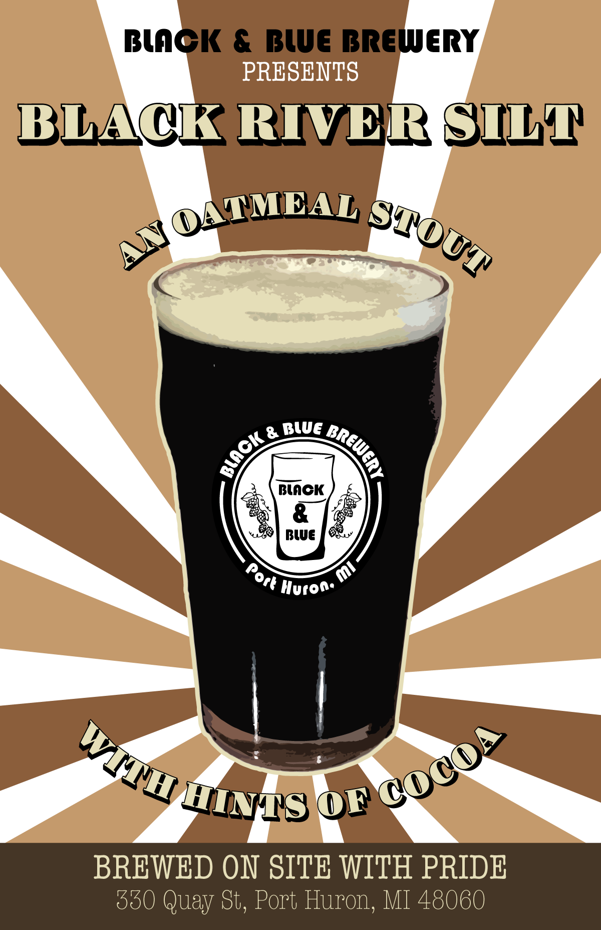 Poster Design by Millie Attwater for Black & Blue Brewery | Design #23261075