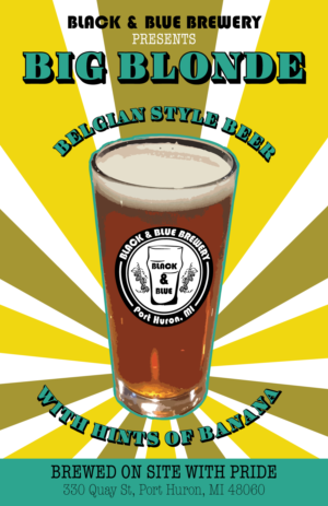 Poster Design by Millie Attwater for Black & Blue Brewery | Design: #23261077