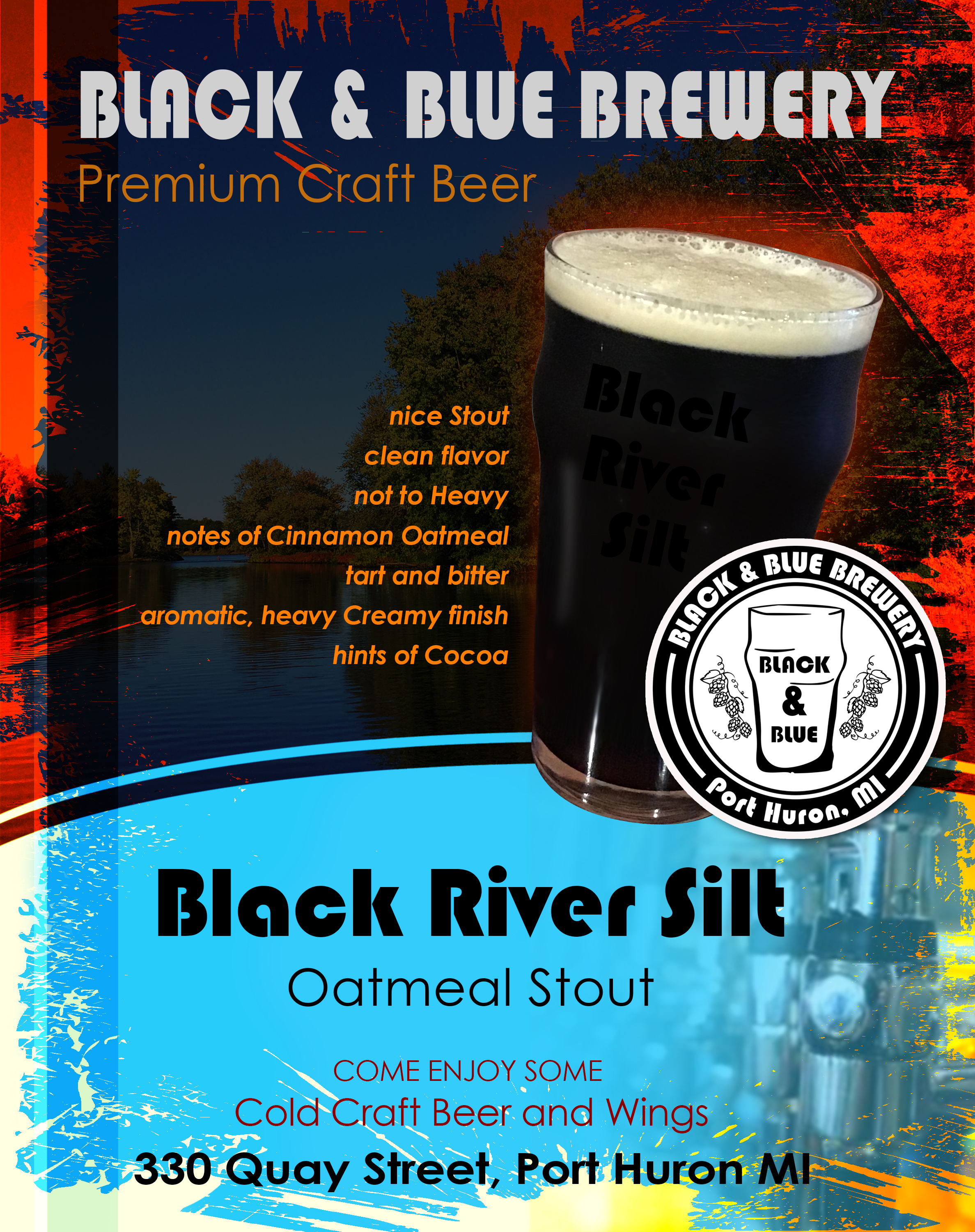 Poster Design by TheArtChick for Black & Blue Brewery | Design #23233576