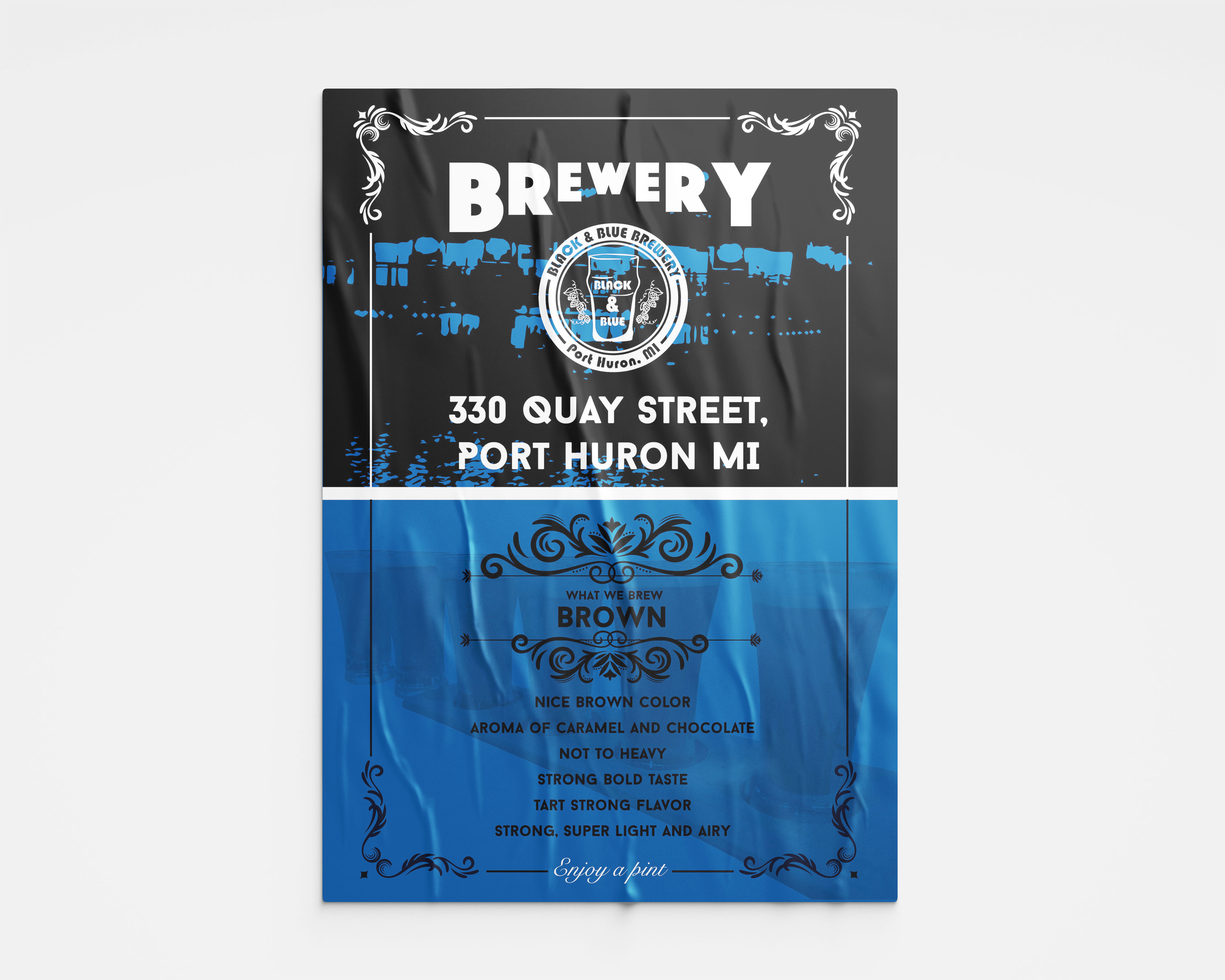 Poster-Design von C.W. für Black & Blue Brewery | Design #23235982