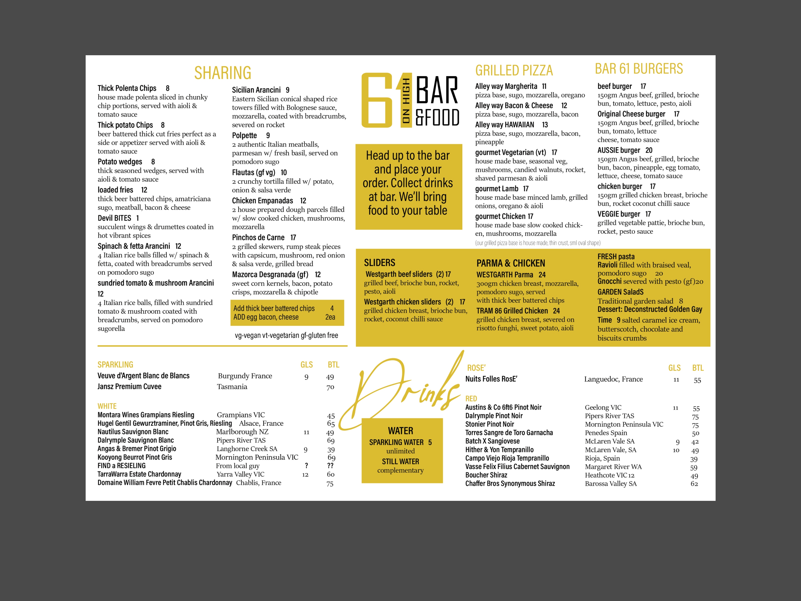 Menu Design by AnneWanjiku for 61 ON HIGH | Design #23231184