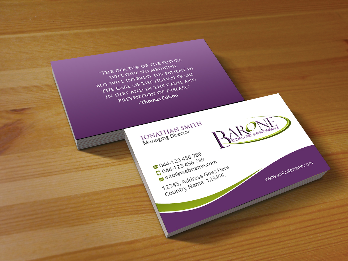 Business Card Design by Creations Box 2015 for this project | Design #23191451
