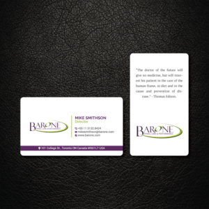 Barone Spinal Care and Performance  | Business Card Design by R.design