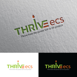 THRIVE ecs (tagline "Thrive from the purest Soil to Oil product") | Logo Design by Rii