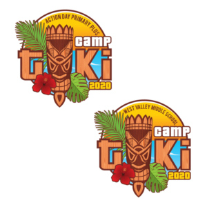 Action Day Primary Plus Camp Tiki 2020. West Valley Middle School Camp Tiki 2020 | Logo Design by Rii