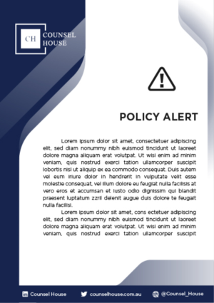 Design for political policy alert brief | Graphic Design by desainerd