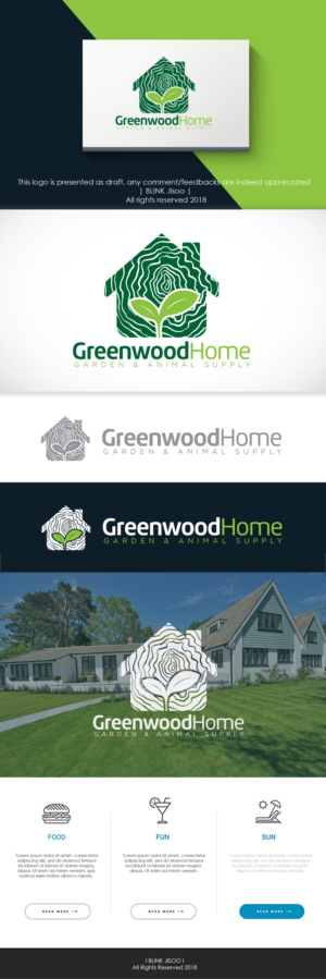Greenwood Home, Garden, & Animal Supply | Logo Design by Kim Ji