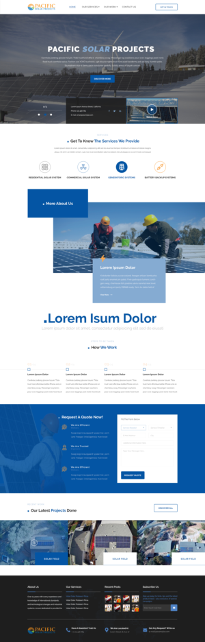 Pacific Solar Projects Needs a Website | Web-Design von Starto Agency