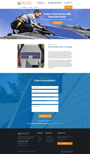 Pacific Solar Projects Needs a Website | Diseño Web por pentaxial