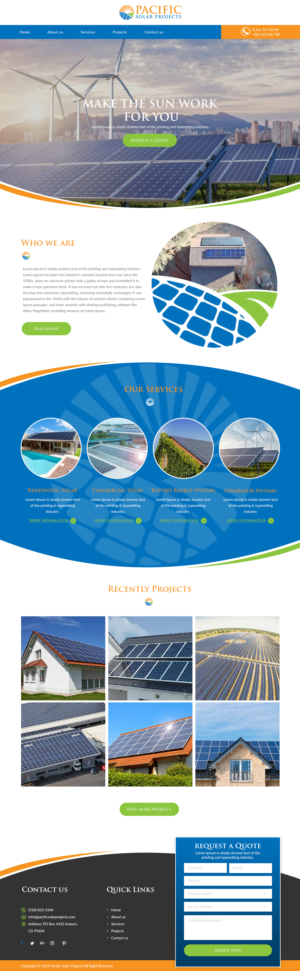 Pacific Solar Projects Needs a Website | Diseño Web por bdesigner9