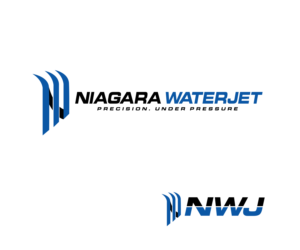 "Niagara Waterjet" with the tagline "Precision. Under Pressure." | Logo Design by renderman