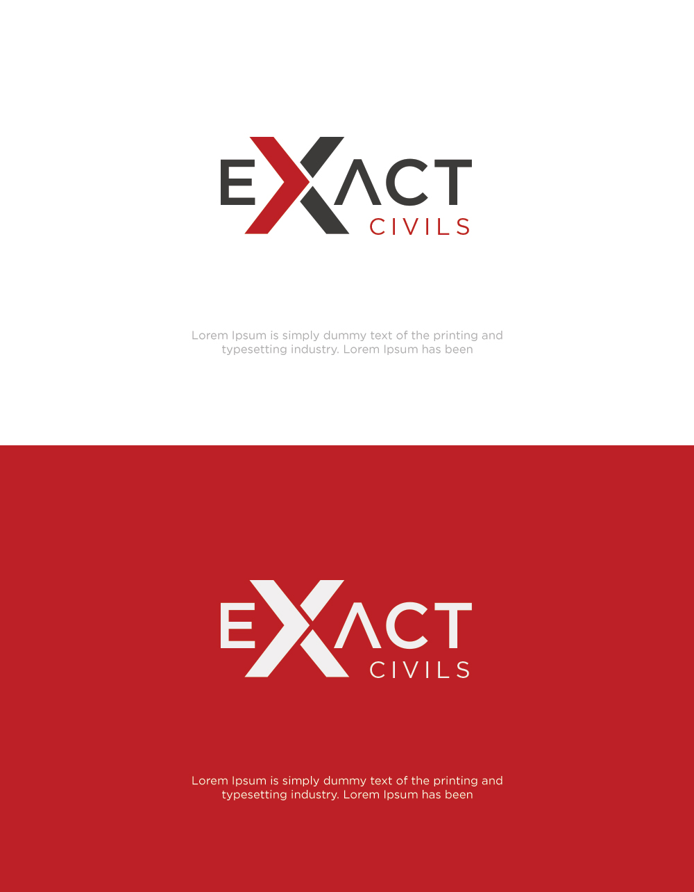 Logo Design by luthfanajah 2 for EXACT CIVILS | Design #23205883