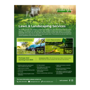 Pristine Green - Lawn Rejuvenation Services  | Flyer-Design von adiazudin