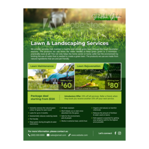 Pristine Green - Lawn Rejuvenation Services  | Flyer Design by adiazudin