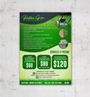 Pristine Green - Lawn Rejuvenation Services  | Diseño de Flyer por chandrayaan.creative