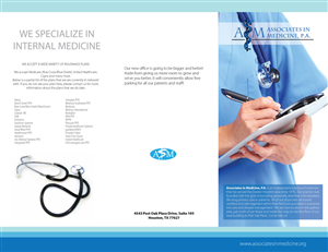 Brochure Design by Svetlin Angelov for Associates in Medicine, P.A. | Design: #720261