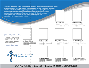 Brochure Design by jmsgraphicdesign for Associates in Medicine, P.A. | Design: #728605