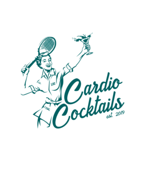 "Cardio Cocktails" and "Est 2019" and "LHC" (initial of place where our tennis courts we play on) | Logo Design by StudioD™