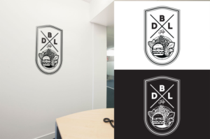 DBL. tap:  burgers beer wine  | Diseño de Logo por MT