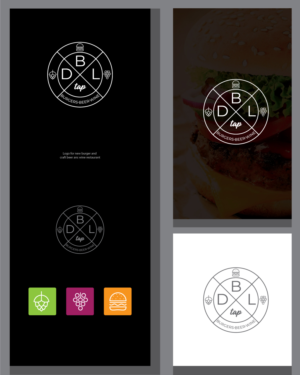 DBL. tap:  burgers beer wine  | Logo Design by Graphic Bricks