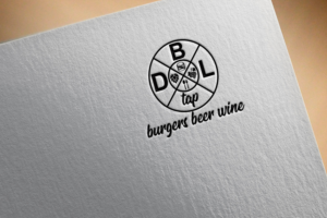 DBL. tap:  burgers beer wine  | Logo Design by Ochieng