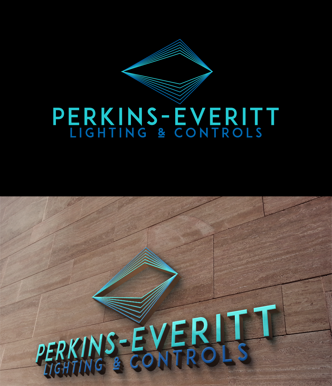 Logo Design by trufya for Perkins-Everitt Lighting & Controls | Design #23261142