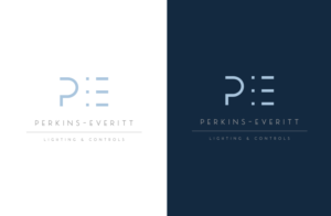 Perkins-Everitt Lighting & Controls | Logo Design by GLDesigns