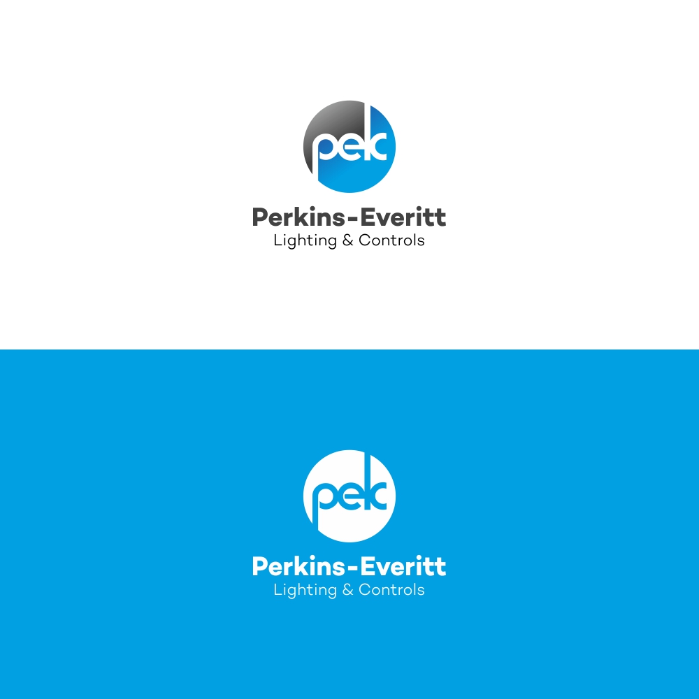 Logo Design by Basksh Designs for Perkins-Everitt Lighting & Controls | Design #23216318