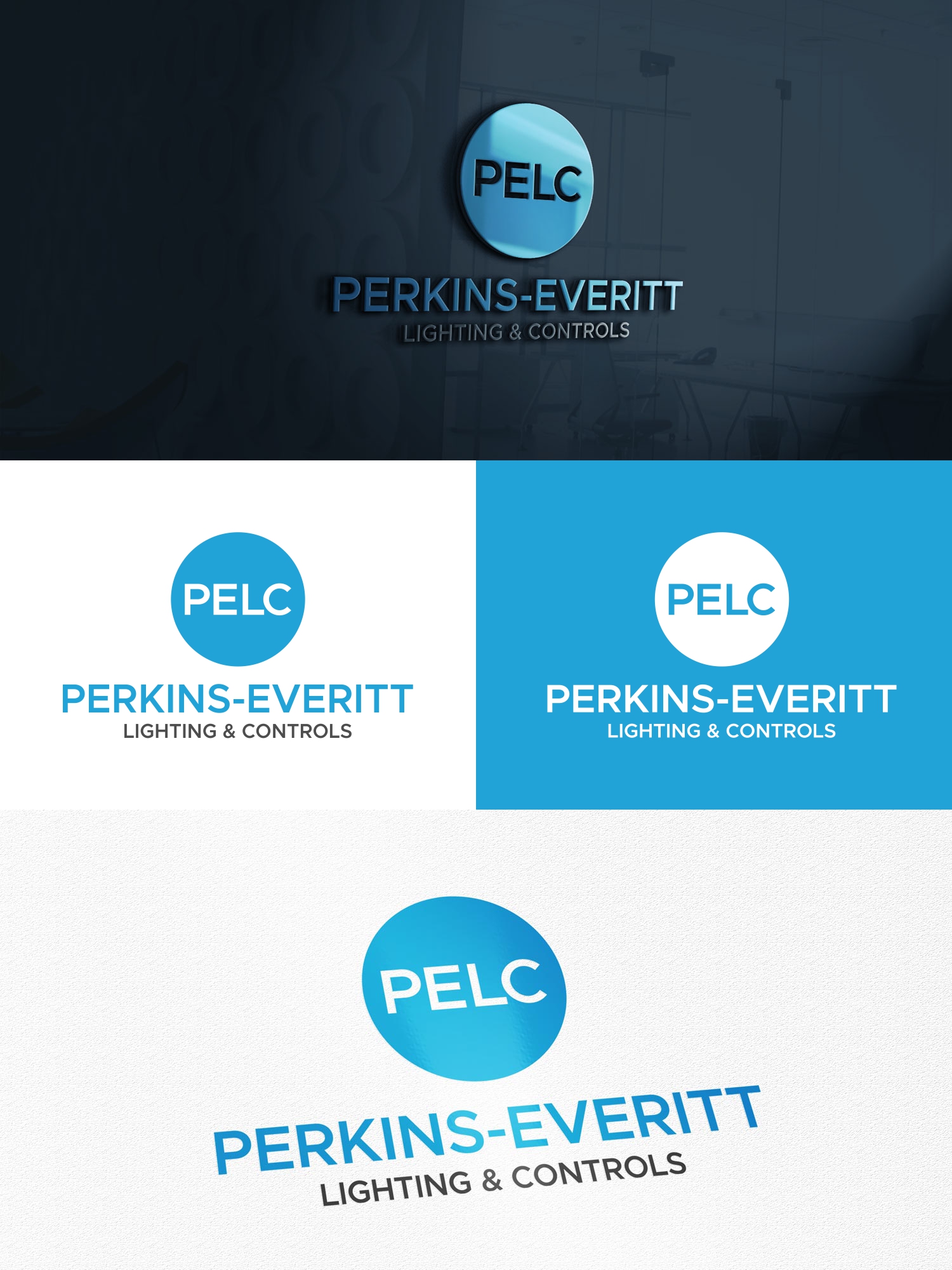 Logo Design by SigmaStudio for Perkins-Everitt Lighting & Controls | Design #23240543