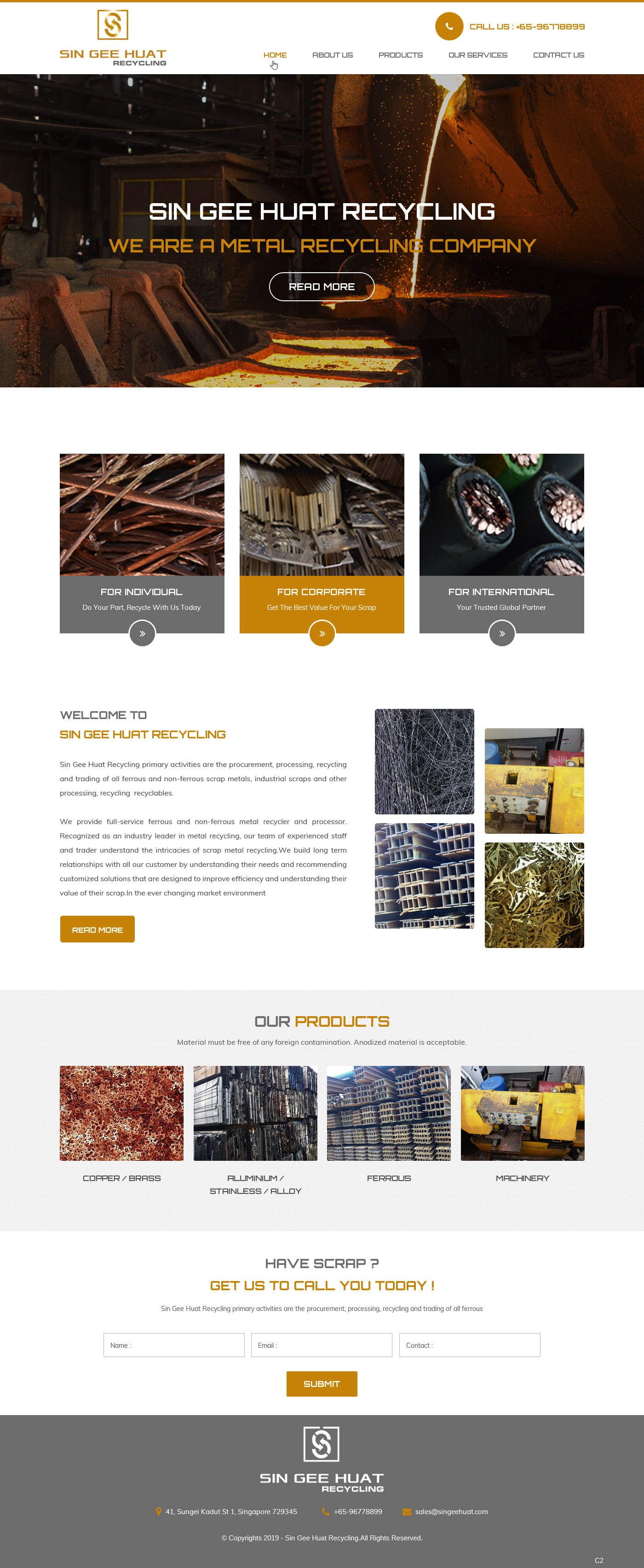 Web Design by pb for Sin Gee Huat Recycling | Design #23227404