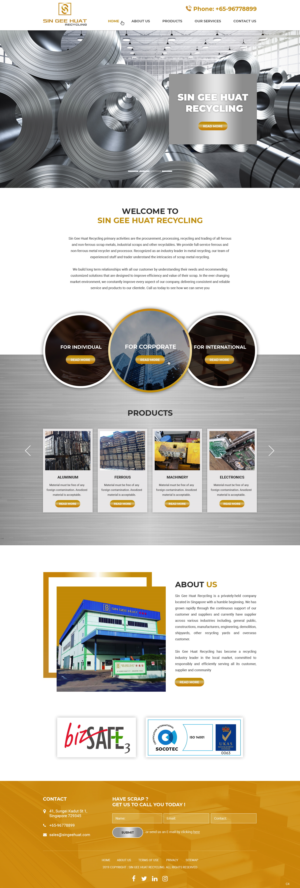 Web Design by pb for Sin Gee Huat Recycling | Design: #23227406
