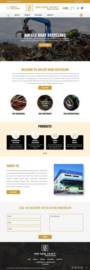 Web Design by pb for Sin Gee Huat Recycling | Design: #23227410